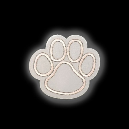 Reflective thermonacle "paw", 6 × 5.5 cm, color gray color-1
