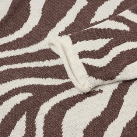 Jumper knitted baby i zebra growth 80-86 cm, milk-2