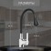Zein Z2076F kitchen mixer, silicone spout, 35 mm cartridge, brass, black/chrome