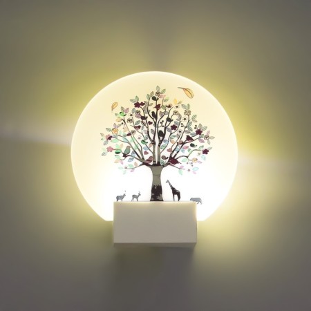 Sconces "Flower tree" LED 6W 4000k white 19.5x6x19.5 cm-2