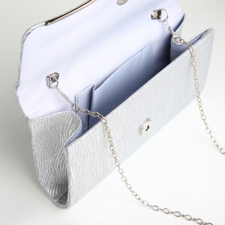 Female bag on a magnet, silver color-4