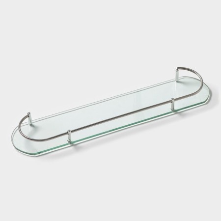 Bathroom shelf, 50 × 12 × 4 cm, metal, glass-9