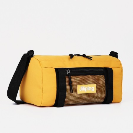 Sports bag with lightning, external pocket, yellow color-2