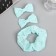 Hair set "Felicia" (elastic band 7 cm, 2 clamps 6.5 cm) shine, mint
