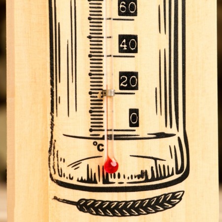Thermometer alcohol "bottle", wooden 140 s-4