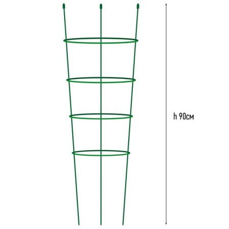 Support for plants, 4 rings, h = 90 cm, d = 26-24-22-20 cm, metal-1