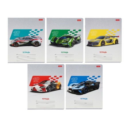 Notebook 12 sheets in a cage on a clip "Motorsport", mix
