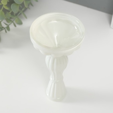 Glass of glass per 1 candle "Anita" white d = 2 cm 8x8x17 cm-3