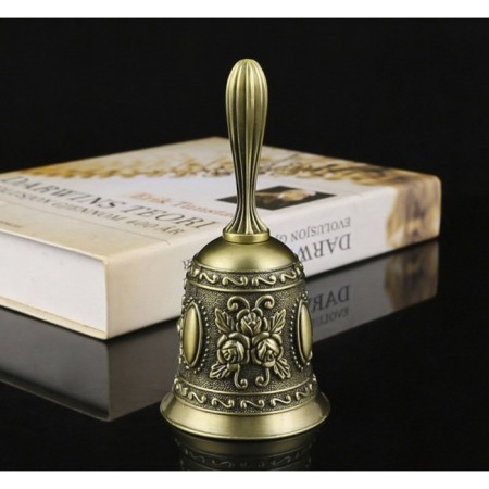 Metal bell with engraving, 11.3 x 5.4 cm, bronze-2