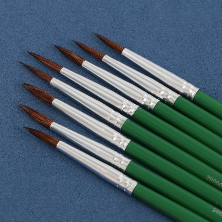 Brush for drawing from hair ponies Round No. 2 short handle-3