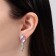 Earrings for the natural stone "mirror" with a lunar stone, rainbow color in silver
