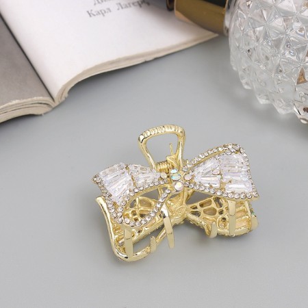 Hair crab "Dorothy" bow, 4 cm, gold-1
