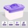 Container for storage with a lid and liner 6.5 liters, lilac color