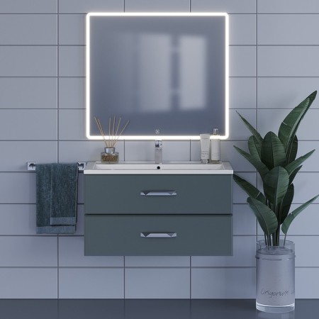 The bathroom mirror Uperwood Foster 90x80 cm, with LED backlight-2