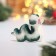 New Year. Souvenir "Snake Vanya", ceramics, gzhel, green 4.5 × 5.5 cm