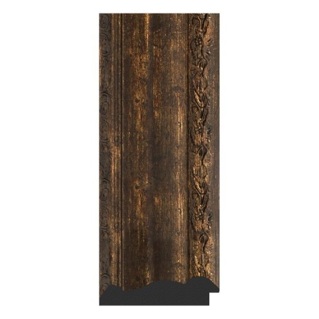 Mirror with engraving in a baguette frame, an aged tree with an ornament of 120 mm, 62x80 cm-2