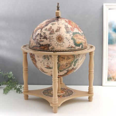 Globus bar is decorative, sand color 43x33x33 cm-9