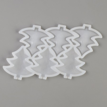 Mold "Christmas trees", silicone, universal 18 × 10 × 0.3 cm