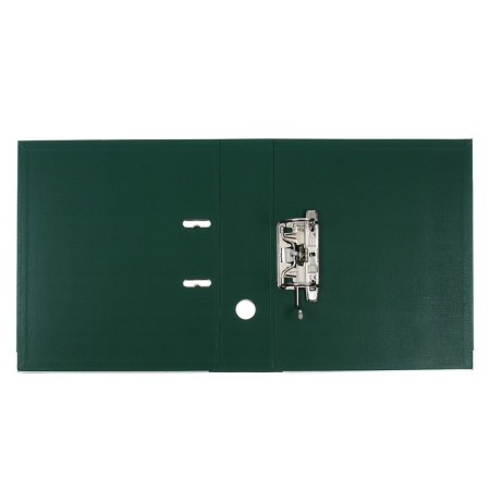 A4, 75 mm, Lamark, PVC, double-sided coating, metal edging, pocket for a spine, collected, green/green-4