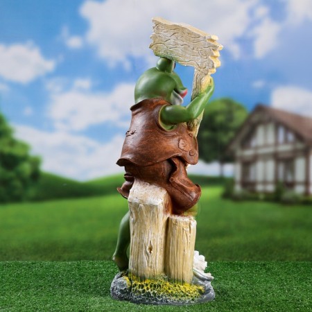 Garden figure "Frog - cottage is a buzz" 51x21x19cm-3