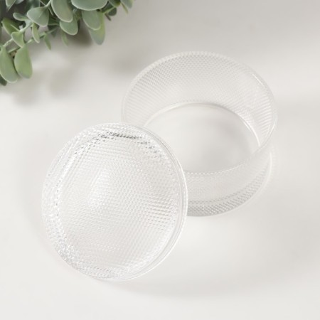 Casket glass "Small rhombics" transparent 9x9x6 cm-1