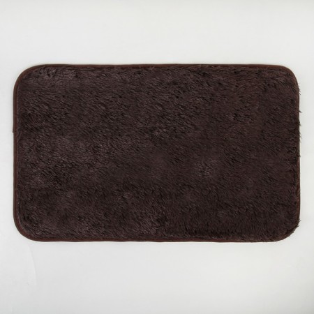 Bath and toilet rug “fluffy”, 50 × 80 cm, brown color