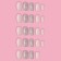 Zebra overhead nails, 24 pcs, with glue plates, soft square shape, white/silver color