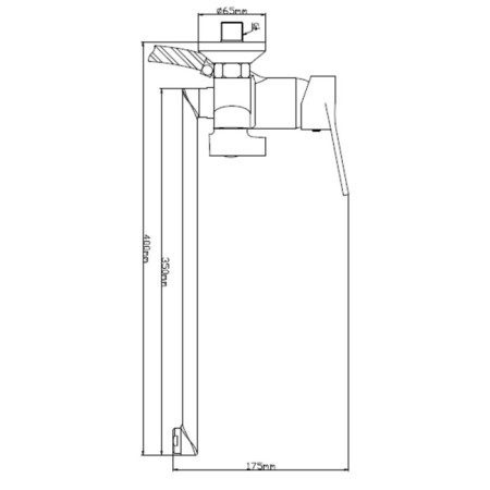BUNE BOOOU B8246-18F bathtub, pour 350 mm, shower set, brass, chrome-4