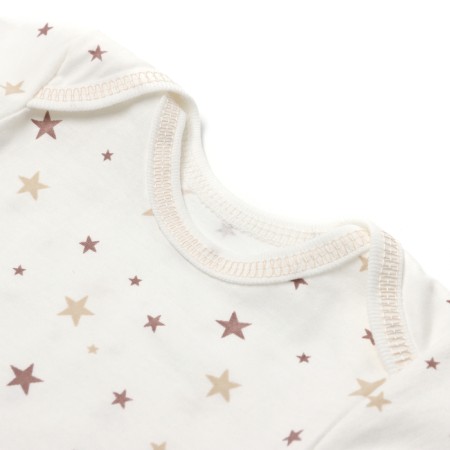 Body baby with a long sleeve, the color is white/stars, height 80-1