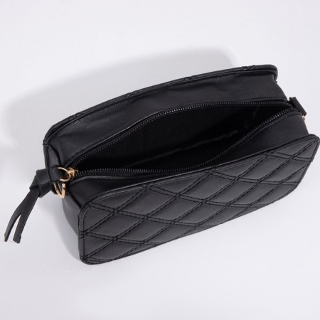 Bag Cross-Bodi with a zipper, black color-5