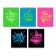 A notebook of 48 sheets in the cage "neon spray", cover coated cardboard, selective varnish, unit 60 g/m2, 5v mix