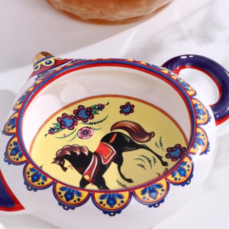 Top on a tea bag "A kettle with a horse"-2