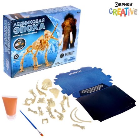 Set for experiments "Ice Age", designer-coloring, mammoth