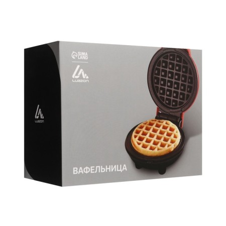 Electrrowflower Luazon WV-01, 350 W, Viennese waffles, anti-stick coating, red-9