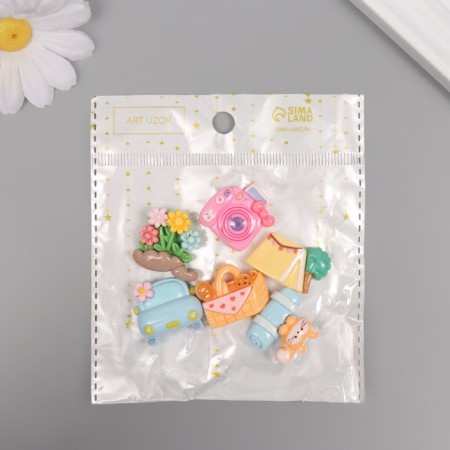 Decor for creativity Plastic "Travel" Assorted set 6 pcs 2.1x2.5x1 cm-3