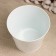 Kashpo "Bucket with heart" white with gilding, 18x18x15cm