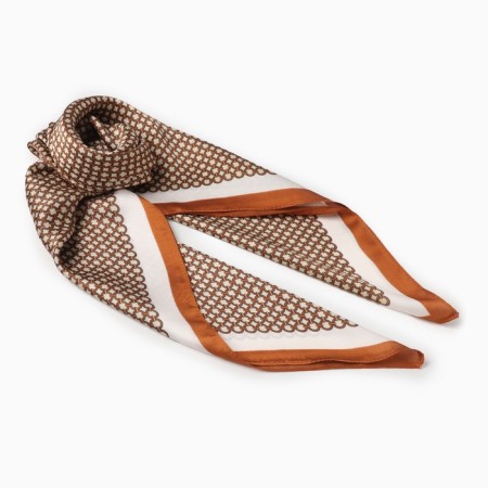 Women's scarf minku rr 70*70 cm, col. brown