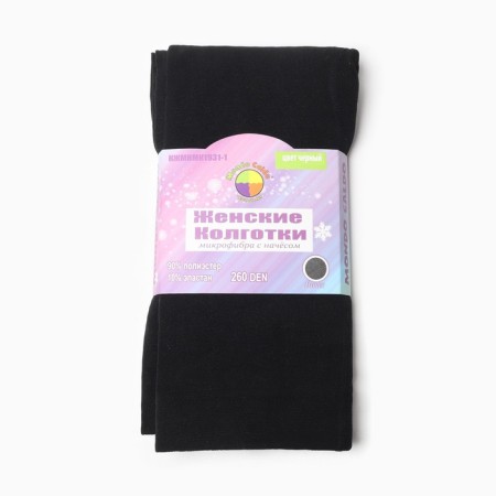 Tights Women's microfiber with a comb 260 den, black color, size 2