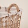 Basket for storage of manual weaving, with handles, square, jute, 27x27x31 cm