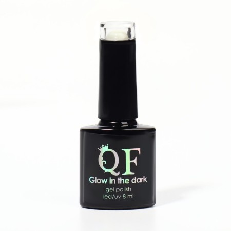 Glow in the Dark, 3 phase, 8 ml, LED/UV nail polish gel, luminescent, white color (01)-6