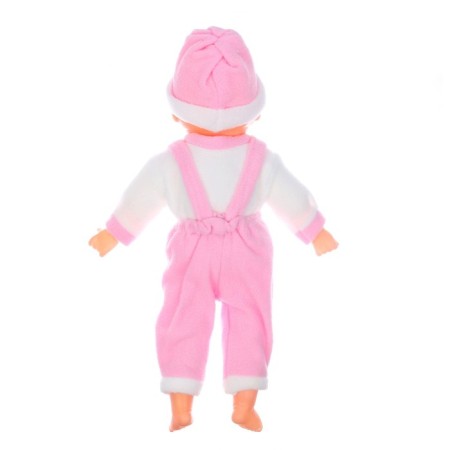 Soft toy "doll", pink suit, laughs-2