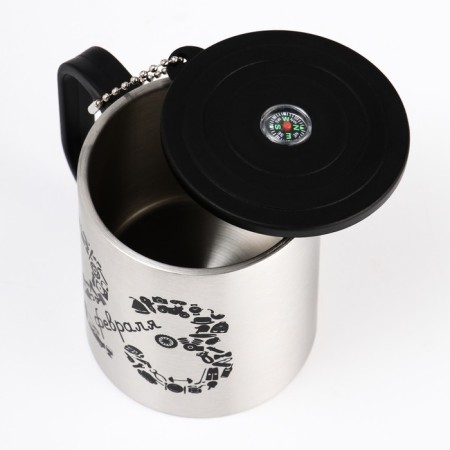 Thermal circle, 180 ml, tourism "Master K. February 23", retains heat 2 hours, compass-3