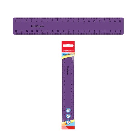 Line 20 cm Erichkrause "Iris", plastic, bilateral scale, opaque, purple, euro suspension