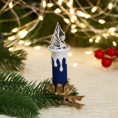 Christmas tree toy "Candle" H-8.7 cm, mix-3