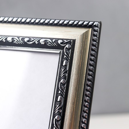 Photo frame plastic 15x21 cm silver (790)-2