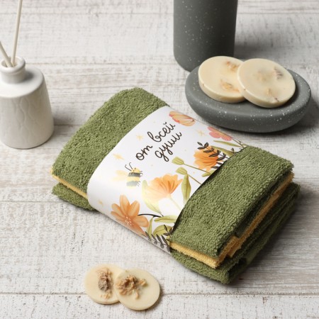 Set of terry towels Ethel "Bee" 30x30 cm - 3 pcs, 340 g/m2, 100% HL