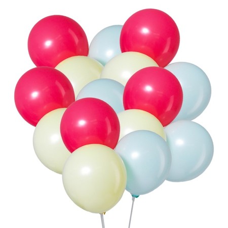 Latex ball 12 "Makarun", set of 5 pcs., Mix color-1