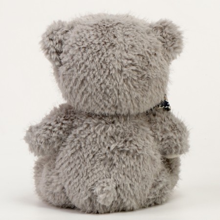 Soft toy "Bear" with a bow, 24 cm, gray color-2