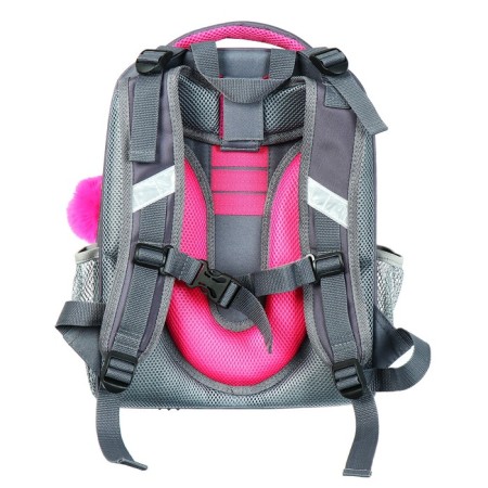 School backpack 38 x 30 x 16 cm, ergonomic back, stavia "black cat", gray-4