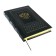 Dated diary 2024 A5 176 sheets, Devente.symbol, firm artificial leather cover, stamping foil, lies, cream block 70 g/m2, green